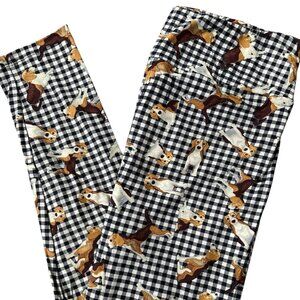 NEW NWT Tags LuLaRoe TC Beagle Plaid Check Leggings Black TC Comfy Stretch